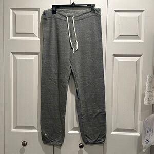 Monrow Gray Sweatpants w Gold Stars, Size Large
